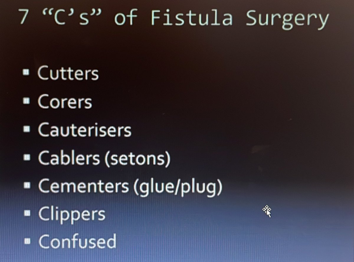 Proud to be in the same session as one of my mentors @CRichardCohen ; showing his encyclopedic knowledge on fistula surgery! #ECCStGallen