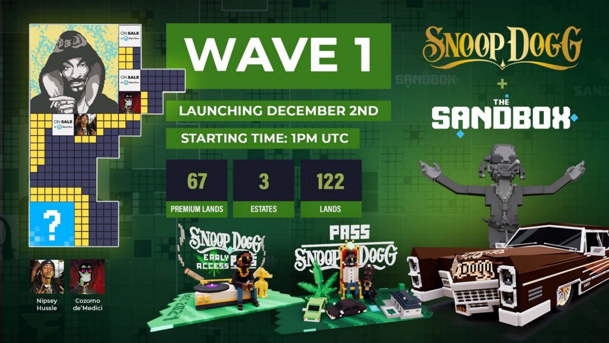 TheSandboxGame's tweet photo. Grab an ESTATE alongside @SnoopDogg &amp; @CozomoMedici! Auctions close at 1pm UTC tomorrow!

👉 https://t.co/FtfPMtAa5J https://t.co/6TdMFMsbkR