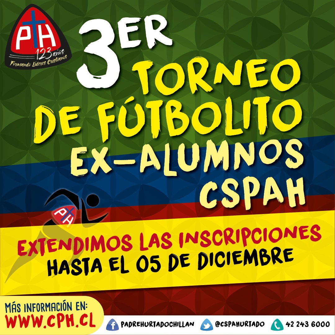 CSPAHurtado's tweet photo. Inscripciones III Torneo Fútbolito Ex-Alumnos hasta el 05 de diciembre https://t.co/7VWH0UNF8w https://t.co/HgKjzdU8xR