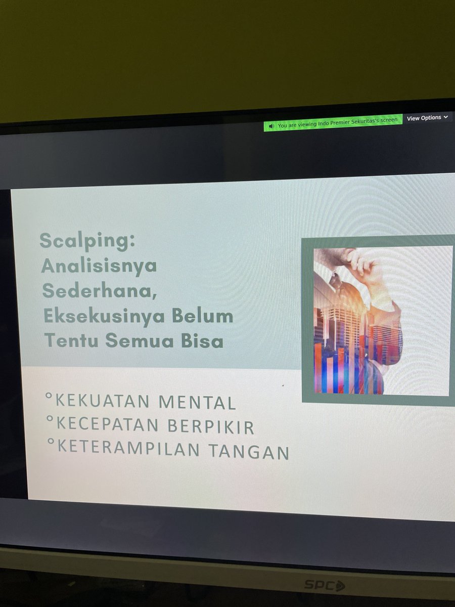 DIYANUAR's tweet photo. Webinar TRADING ALA SUPER SCALPER
@indopremier bersama om Bekti Sutikna
Thanks ilmunya, walaupun secara psikolog belum siap masuk zona scalper setidaknya ilmunya bisa bermanfaat
Salam “Cuan, bungkus”
#superscalper
#indopremier https://t.co/rZAyQMY6F6