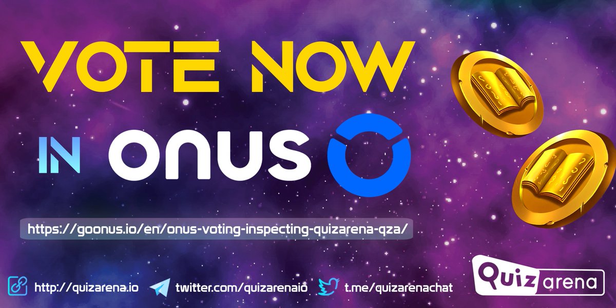 quizarenaxyz's tweet photo. Vote #Quizarena now on onus 🔥🚀

Voting Link 👉: https://t.co/Xx9cyvPwjc

Join our 🪂 airdrop campaign.

💎Quizarena Airdrop💎
Reward: 100 QZA tokens (~$5)
End date: 19 January 2022
Distribution date: 2 February , 2022
https://t.co/oiuaJflH0J

#ONUS #ONUSVoting #Launchpad #QZA https://t.co/BNlr1Os79O