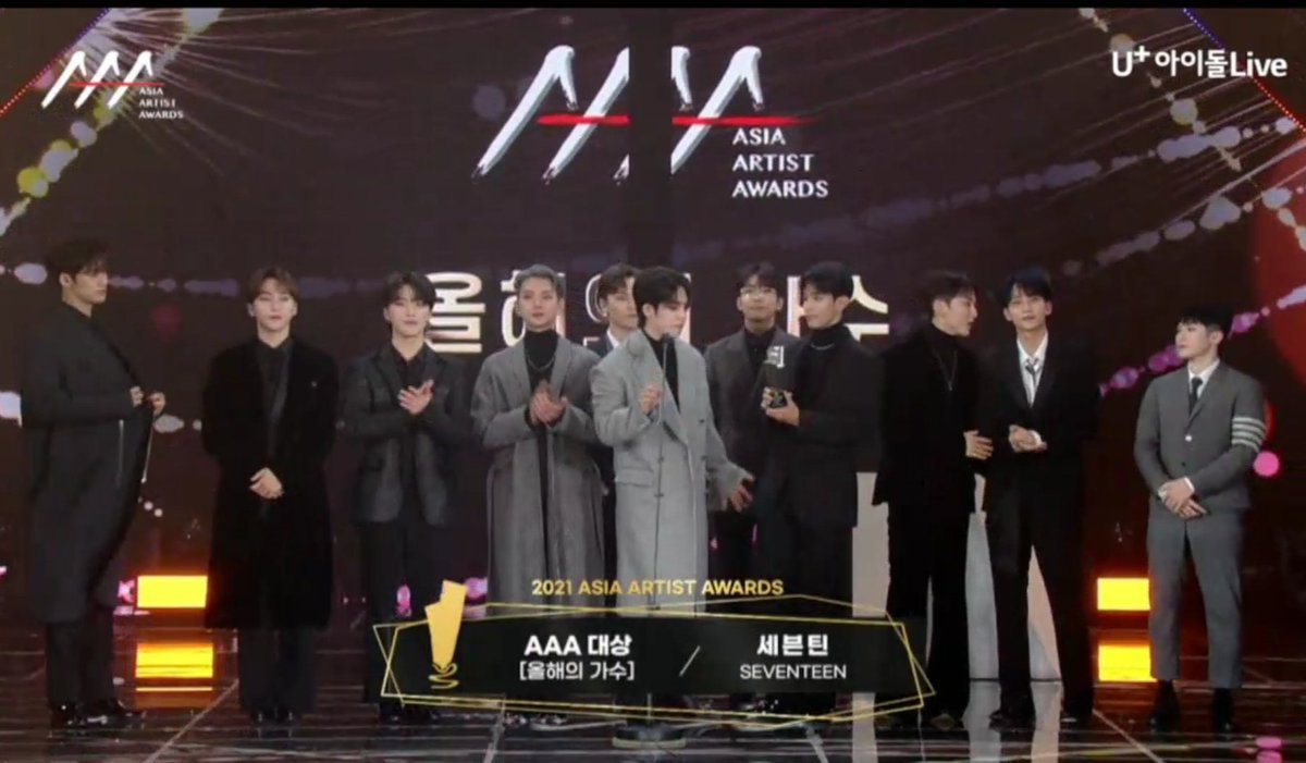 caratworld_ph's tweet photo. 🏆 Congratulations SEVENTEEN for winning "Singer Of The Year (Daesang)" at the 2021 Asia Artist Awards.

#SEVENTEEN https://t.co/EjuEOxdH8M