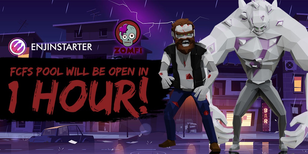 enjinstarter's tweet photo. FCFS Pool for @Zomfitoken is set in 1-Hour! 
🚀 https://t.co/Epe8muW6Rl
📬 FCFS Allocation List: https://t.co/rC1Rpm0fkc

🚨 How to Participate in $ZOMFI IDO: https://t.co/U3FJAF6CJ6

TOKEN DISTRIBUTION
📍 Token Generation Event (TGE) &amp; details on token distribution to follow. https://t.co/pIxnZ36lUu