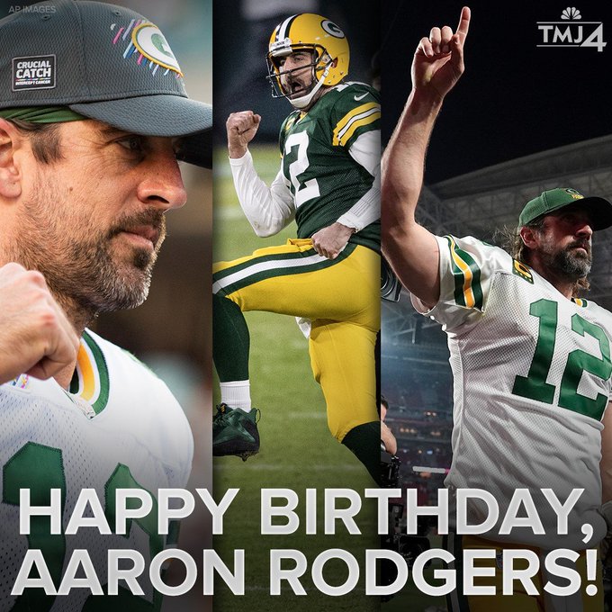 Happy 38th birthday Aaron Rodgers! 
