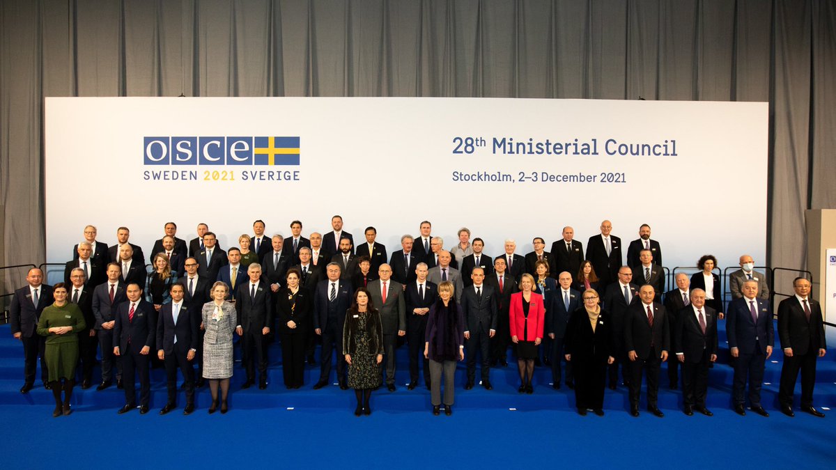 Such an honour to host the whole @OSCE family in #Stockholm. Our common security, principles and commitments are on the agenda today. #OSCE is an inclusive forum to discuss issues of common interest – both those where we agree and those that divide us. #OSCE2021SWE #OSCEMC2021