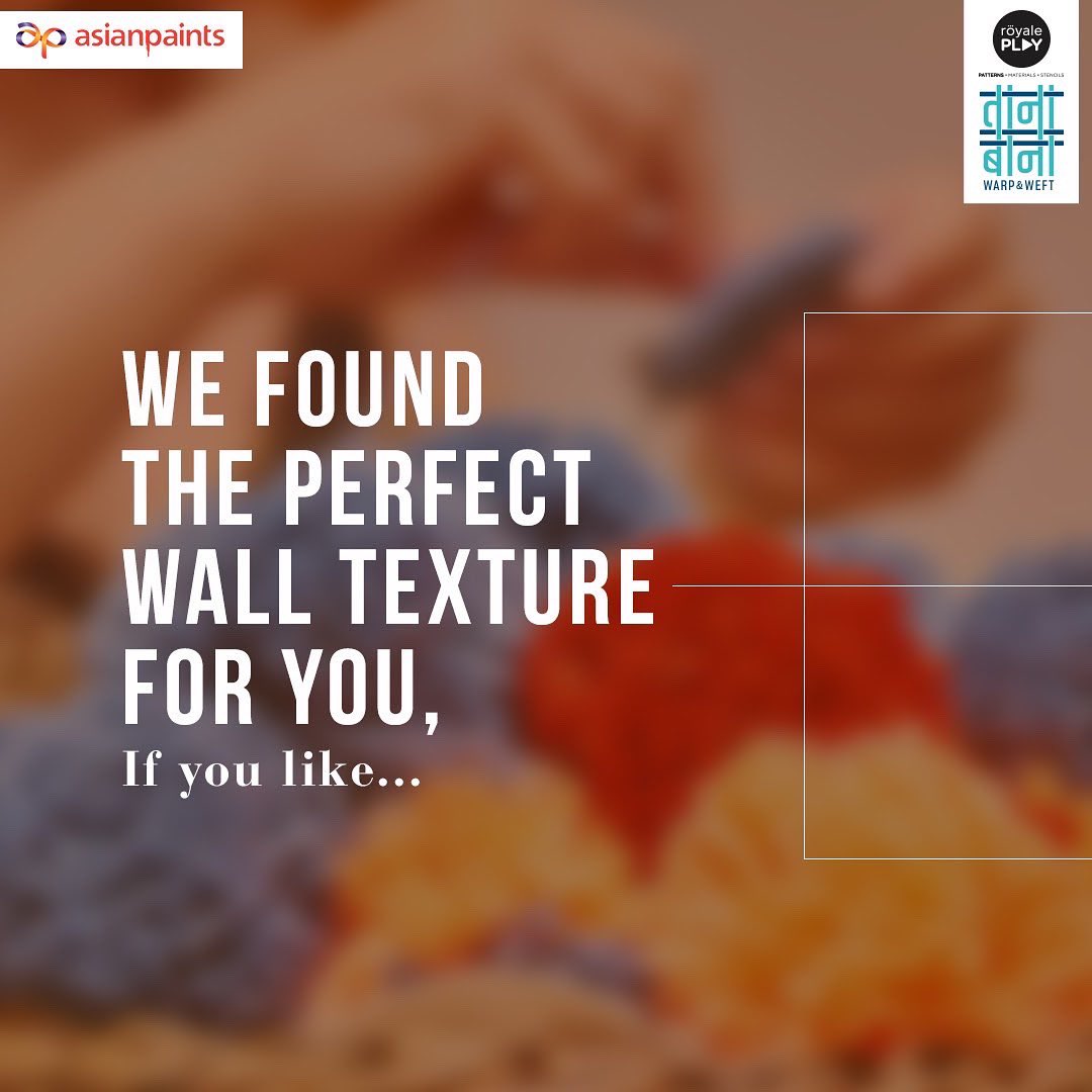 asianpaints's tweet photo. Looking for a bright, dramatic and fun wall texture? 🌻

We've got you covered! Check out to find which #RoyalePlay #TaanaBaana texture is perfect for you!

View the collection now: https://t.co/QnnbpNumYR

#AsianPaints #walltextures #indianhandicrafts #interiordecor #walldecor https://t.co/O7X3bri5hu