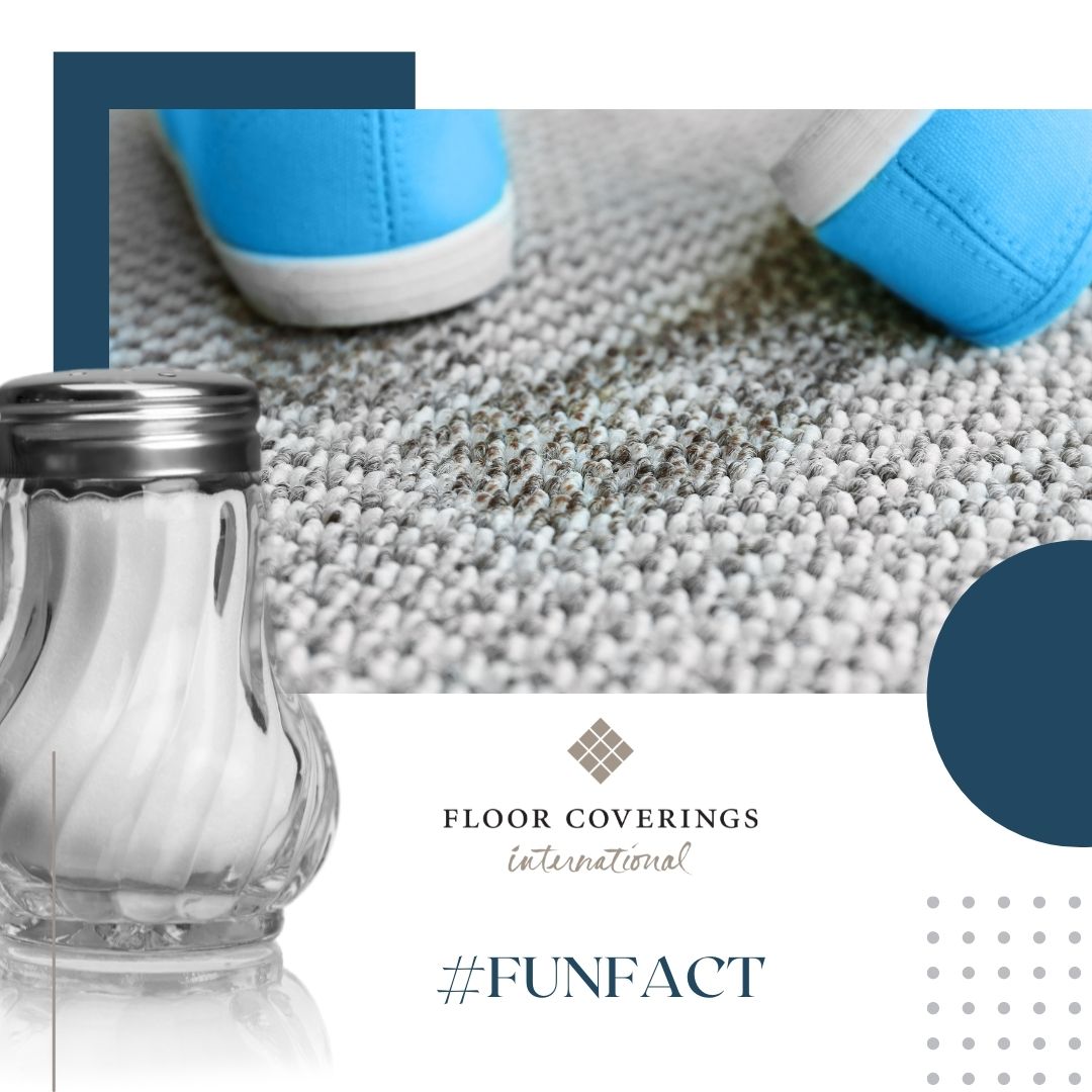 Sprinkling salt on the carpet is an effective way to get rid of mud prints. Keep it on for an hour and then vacuum it up. #FUNFACT 469-300-3759

#FloorCoverings #Flooring