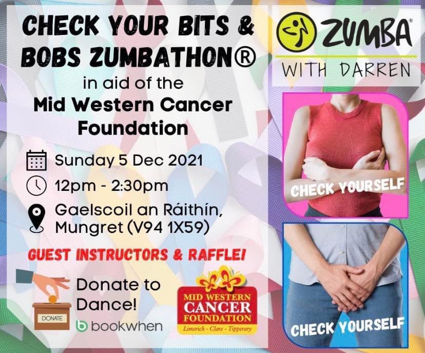 KarSugrue's tweet photo. Brilliant Zumba event this Sunday reminding us to regularly check our bits & in aid of #midwestcancerfoundation
Being run by the phenomenal Zumba with Darren team ❤️ booking details below, best possible way to spend a Sunday morning
#Cancer
#Limerick
#checkyourbits
#zumba https://t.co/WVGo1k3x6E