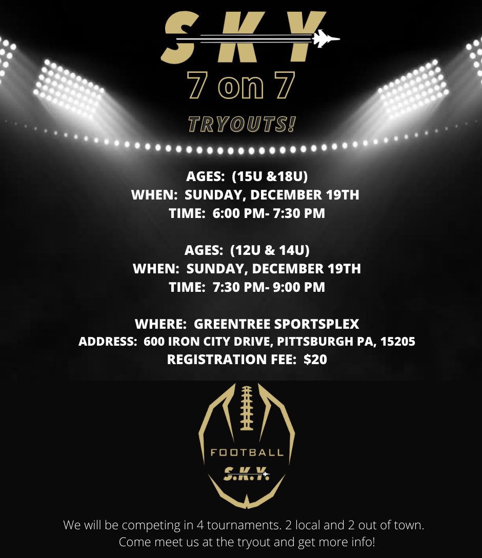 Top coaching, training, and facilities. Registration link is below. #7v7 #football 

form.jotform.com/213274925335154