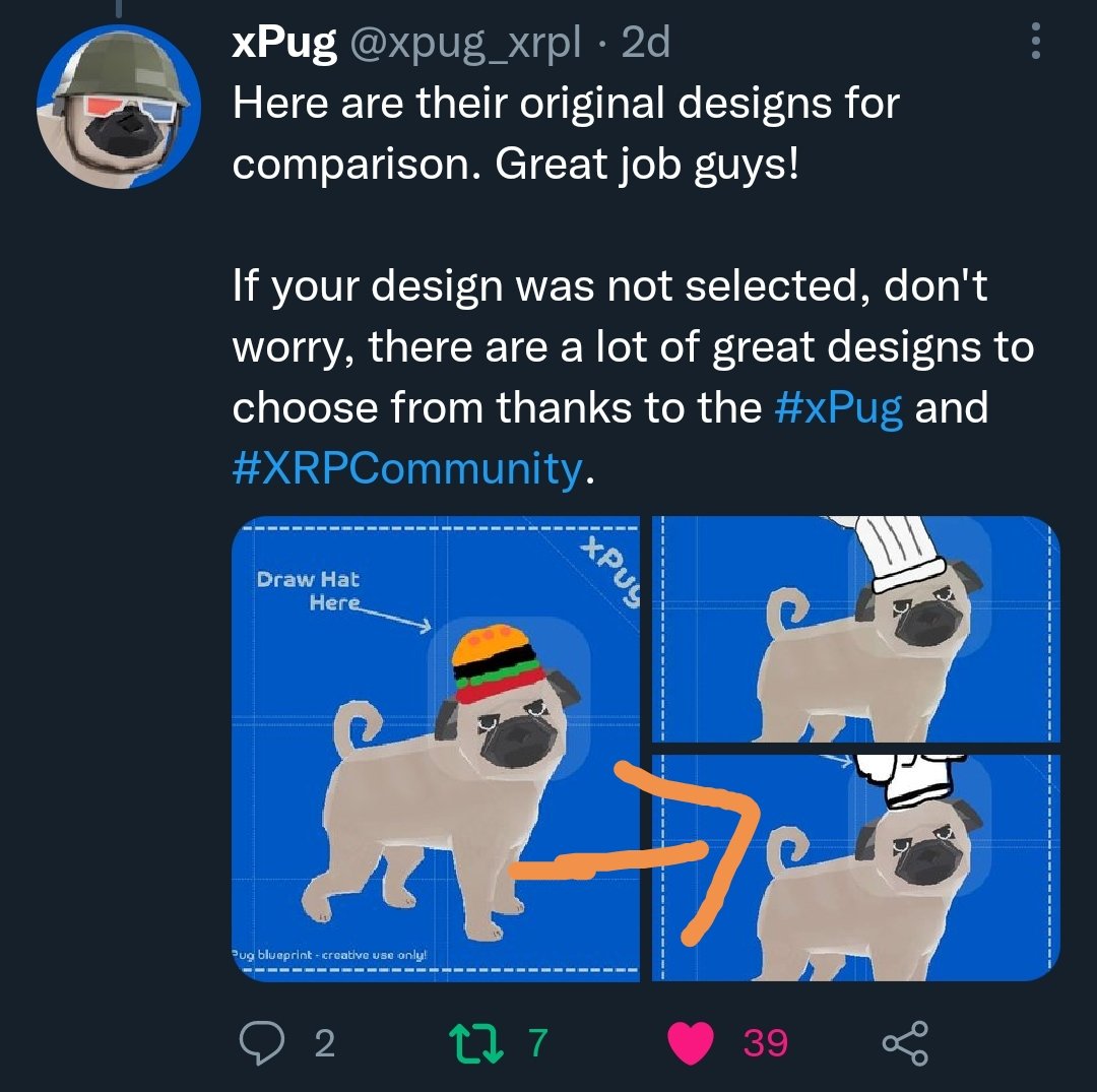 FreaOreo's tweet photo. @xpug_xrpl Im so happy that my design was chosen. Thank you so much. However, i was not able to get an airdrop. I'm also on the 5th place. I hope you could check again my address. God bless! 🙂

rHKQxnANR9ZHNUVAm2cSDYq4ArHt5Bgfz9 https://t.co/XNPo4WVdJy