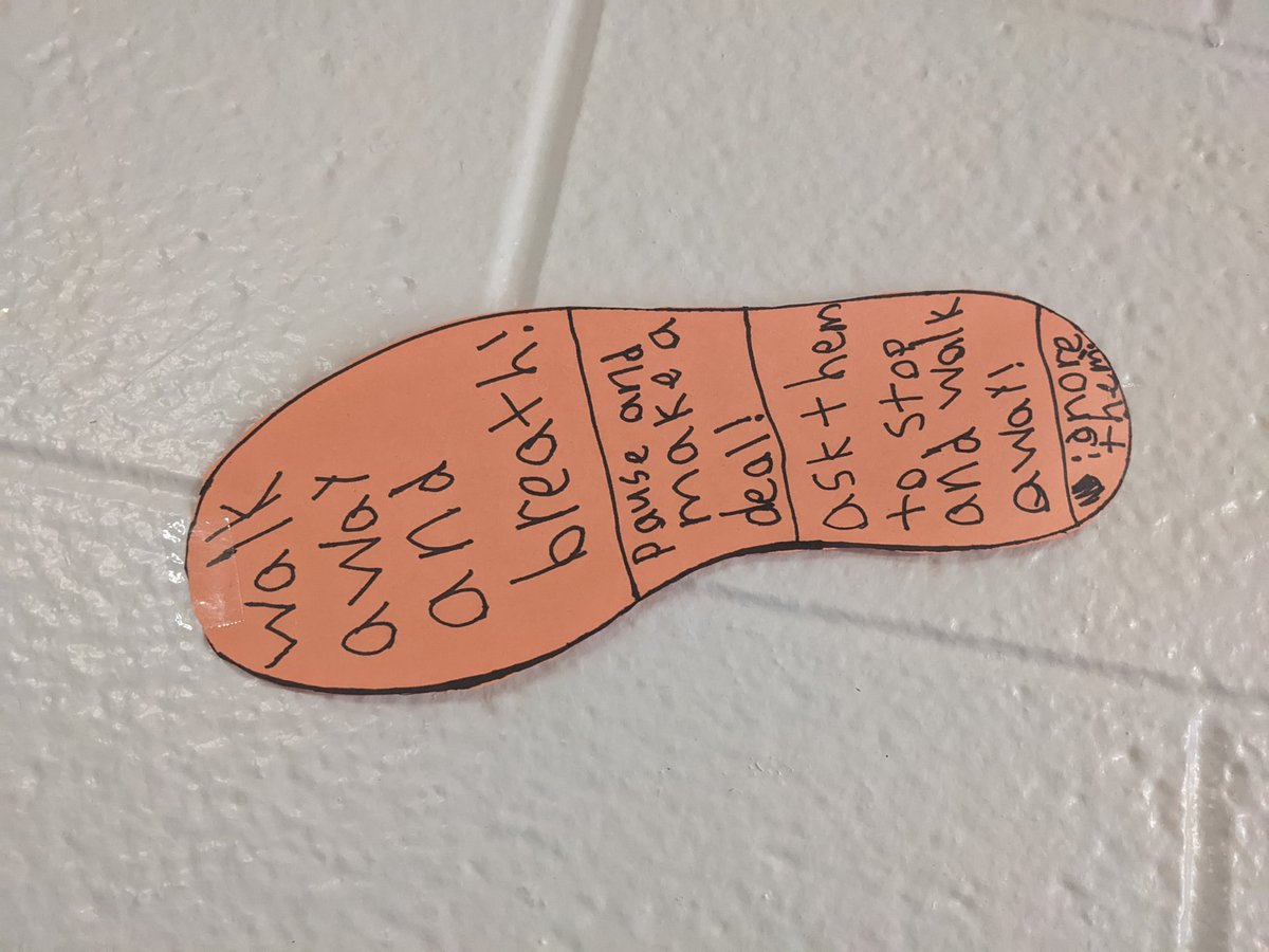ShieldJanet's tweet photo. @WattPS We learned that "Every Step We Take" can help prevent and stop bullying!  Every student added their foot to our path. https://t.co/DNvzQkN8Zn