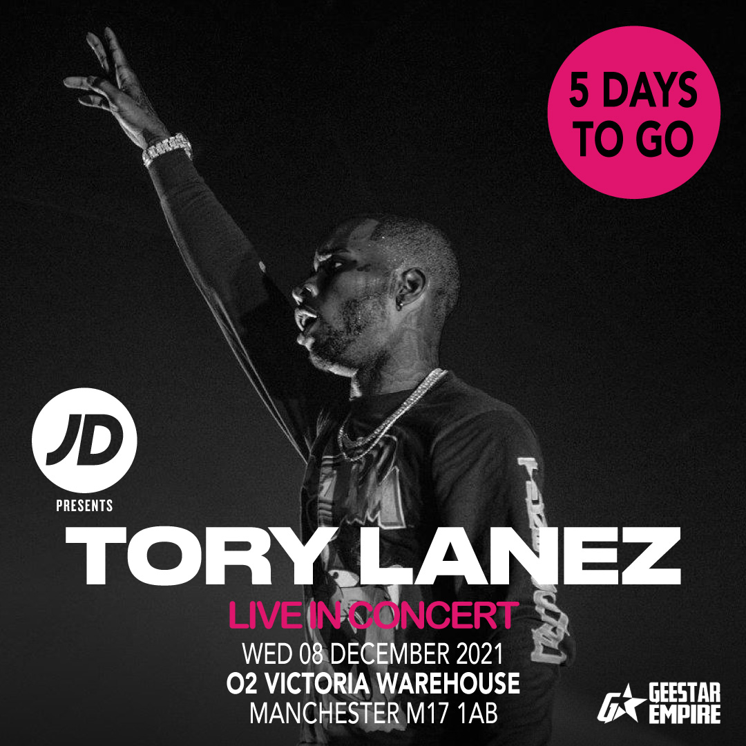 Tory Lanez comes to O2 Victoria Warehouse Manchester in 5 Days!! 👏

Get your last minute tickets now ⏳
bit.ly/ToryMCR