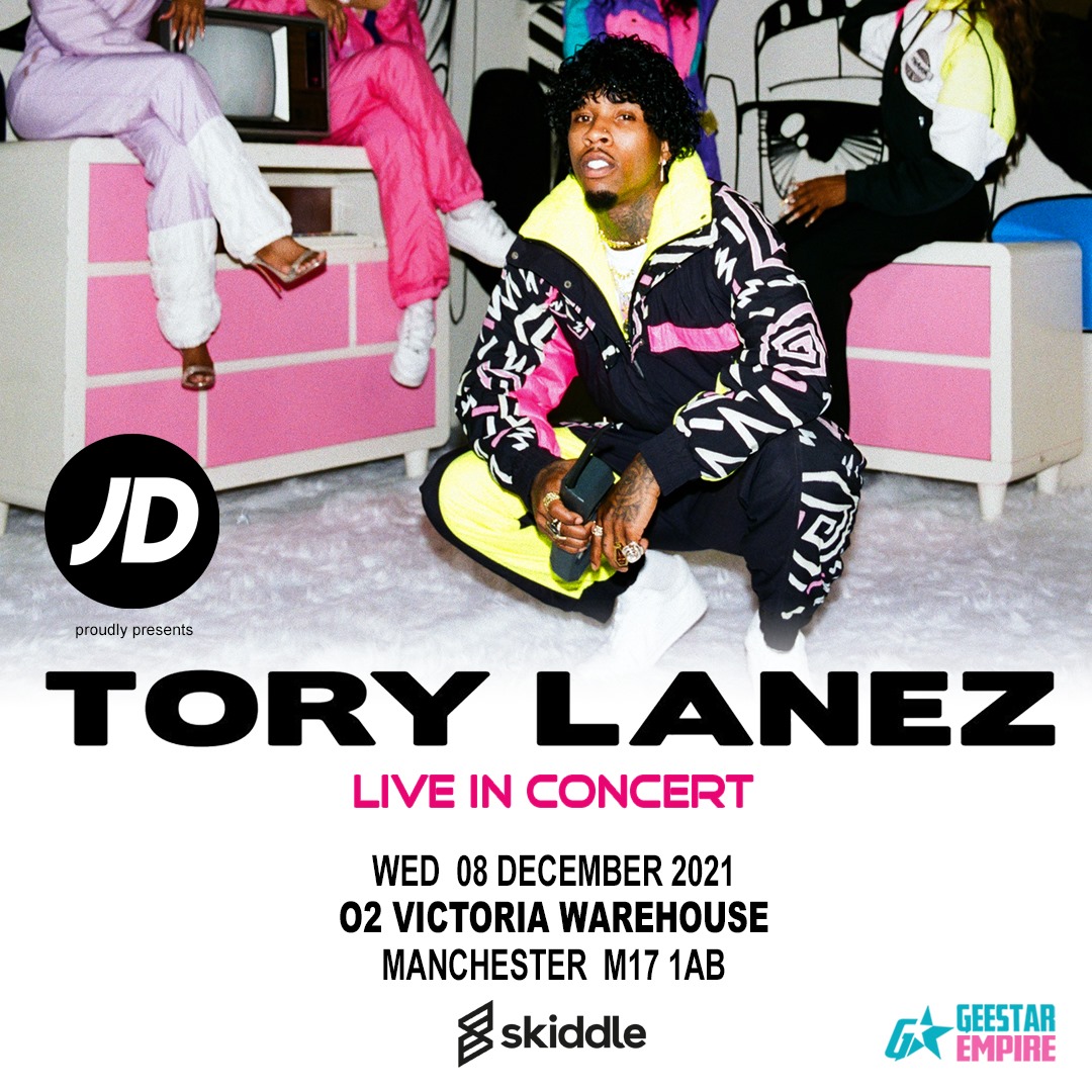 FINAL CHANCE TO SEE TORY LANEZ IN MANCHESTER❗

Tory Lanez takes Manchesters O2 Victoria Warehouse TONIGHT 

Last chance for tickets, you don’t want to miss it ➡️ bit.ly/ToryMCR 

#Tory Lanez #VictoriaWarehouse