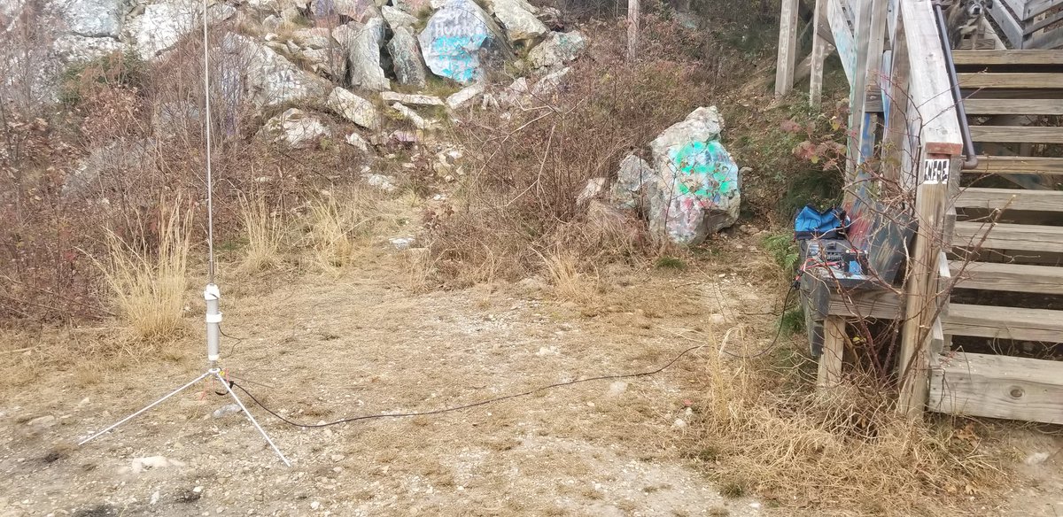 N1RBD_Radio's tweet photo. Nice #sota activation of Bell Knob W4G/NG-031.  Good condx on 20 and 60m.  Got to play with the drone also.  Seeing what bad mining techniques did to what used to be a single peak is so sad.  #cwforever #hamradio #drone #dji #bellmountain #hiawasee https://t.co/S9Wvd3V5nU