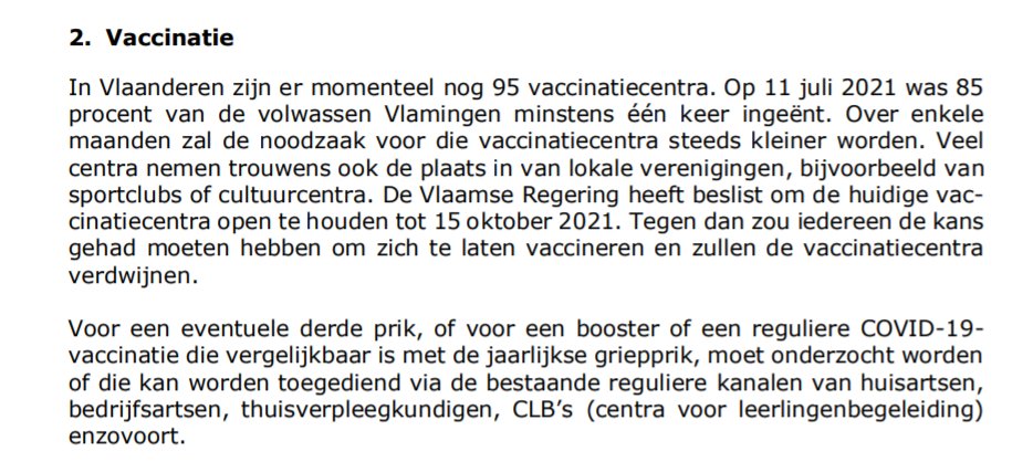 Dit moet er uit: de leugens mogen stoppen. 

De partij van <a href="/FranckenTheo/">Theo Francken</a> en <a href="/KDepoorterMP/">kathleen depoorter</a>  legt op 13 september in het #VlaPar een conceptnota neer.

👉 vaccinatiecentra moeten toe op 15 oktober
👉 geen timing/plan, capaciteit voor derde prik

📃: docs.vlaamsparlement.be/pfile?id=17390…