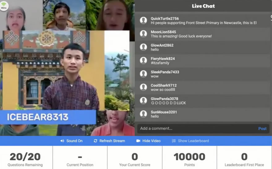 Brilliant to hear from students playing all over the world today! #wildwisdom21