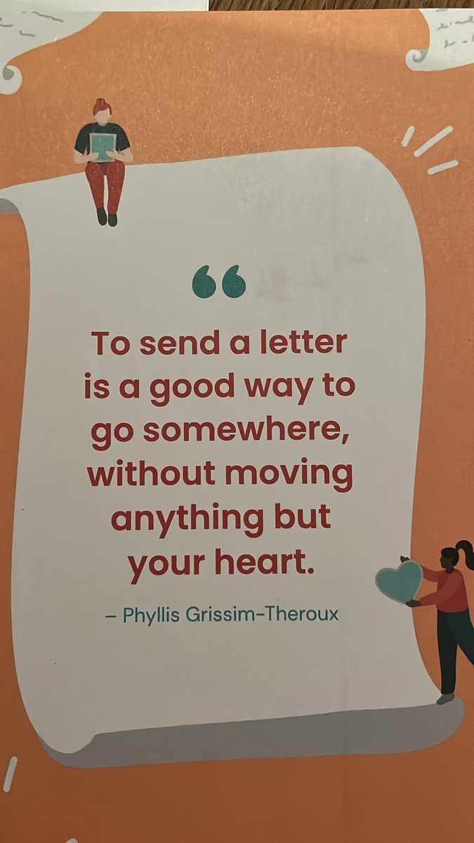 Scotkraut's tweet photo. Inspired by October’s @samaritans #feelgoodbookclub and the book “Love, Hope” by Juliet Ann Conlin, I just put a handwritten letter, first in a few years, into its envelope.
Thanks for the inspiration and the writing set! #findingconnections https://t.co/56UFQliRus