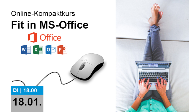 vhserlangen's tweet photo. Fit in MS Office (Online-Kompaktkurs)
Mit fundierten Word-, Excel- und PowerPoint-Kenntnissen punkten Sie im Büroalltag und bei jeder Bewerbung. Aktualisieren Sie Ihr Know-how im Januar. DI und DO, 18.00-21.00 Uhr, ab 18.01.2022
12 Abende https//vhs-erlangen.de/kurs/21W401455 https://t.co/4ni7gwA0P7