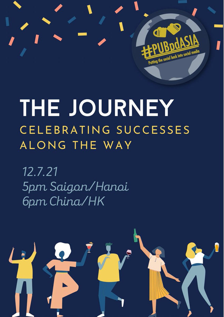 #PubPDasia is next Tuesday, December 7th at 6 pm HK time! Join us for The Journey: Celebrating colleagues, best practices, student successes &amp; more! Keep an eye out for local pubs in your area. We'll also be on Wonder.me &amp; on #Twitter of course! Cheers #PubPDglobal