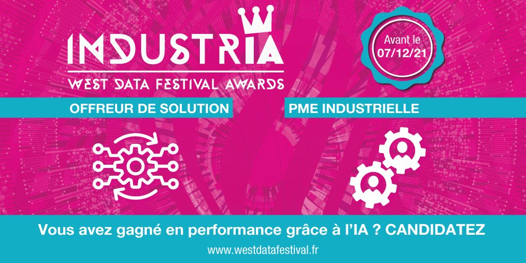 Plus que 5 jours pour candidater !

LMT lance la 2ème édition des trophées nationaux IndustrIA !

Ces trophées visent à récompenser les plus belles réalisations qui ont permis aux PMEs industrielles de devenir des pionnières de leur secteur grâce à l’IA.

westdatafestival.fr/industria/