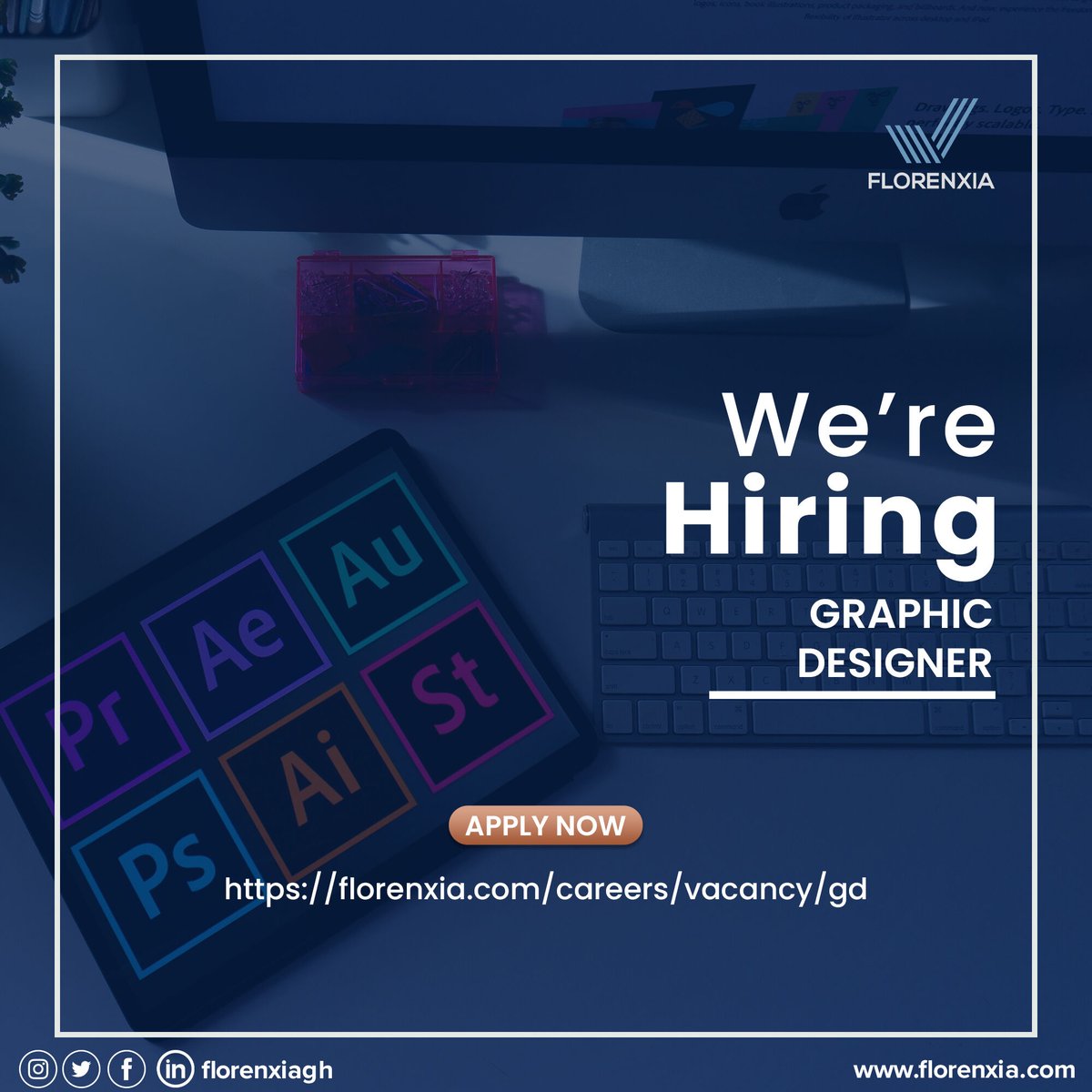 Florenxiagh's tweet photo. We are looking for a dynamic graphic designer who is able to create visual text and imagery concepts using software to communicate ideas that inspire, inform, and graphically capture the story behind our brand.
.
Visit: https://t.co/v2Sm3BFLsh 
.
#graphics #recruitment #jobs https://t.co/hYF3OY9Kmu
