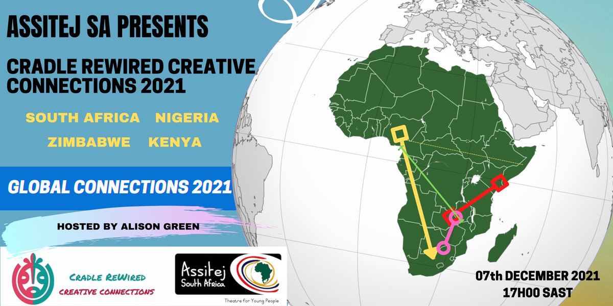 You are invited to Cradle ReWired Creative Connections, an online and hybrid series of activities especially designed to connect artists. Join us!
Date: 07 DECEMBER 2021
Time: 17:00 - 19:00 SAST 
Venue: Zoom 
RSVP: forms.gle/s9jpnWj921wUFJ…
About Creative Connection