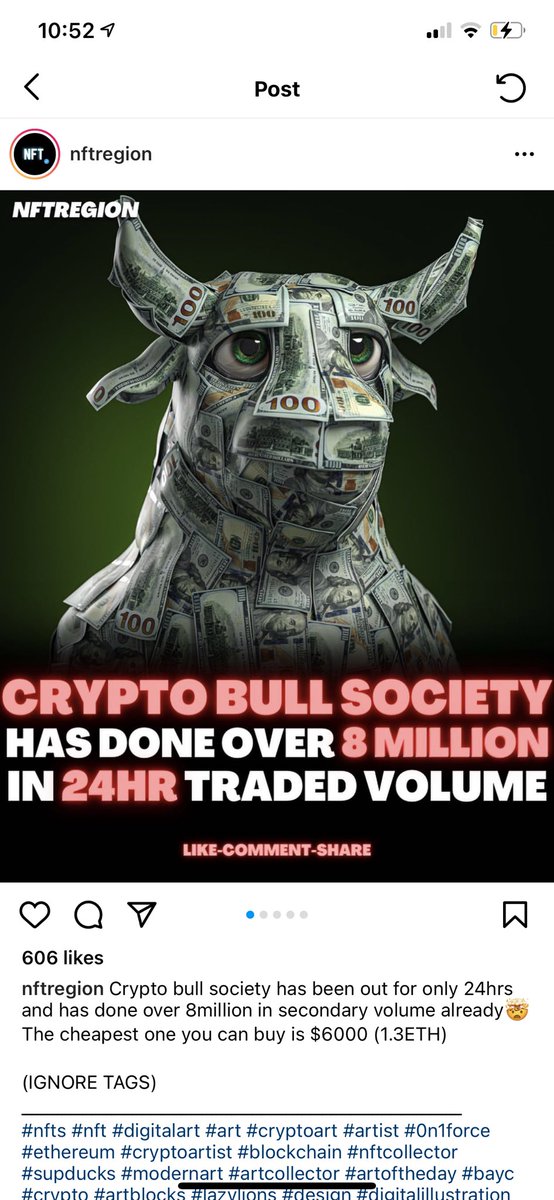 cryptobulls_wtf's tweet photo. In just 24-hours, we’ve reached over $8,000,000+ in trading volume on OpenSea.

How bullish are you on the #CRYPTOBULLSOCIETY ?🚀 https://t.co/bHp1cIvg5U