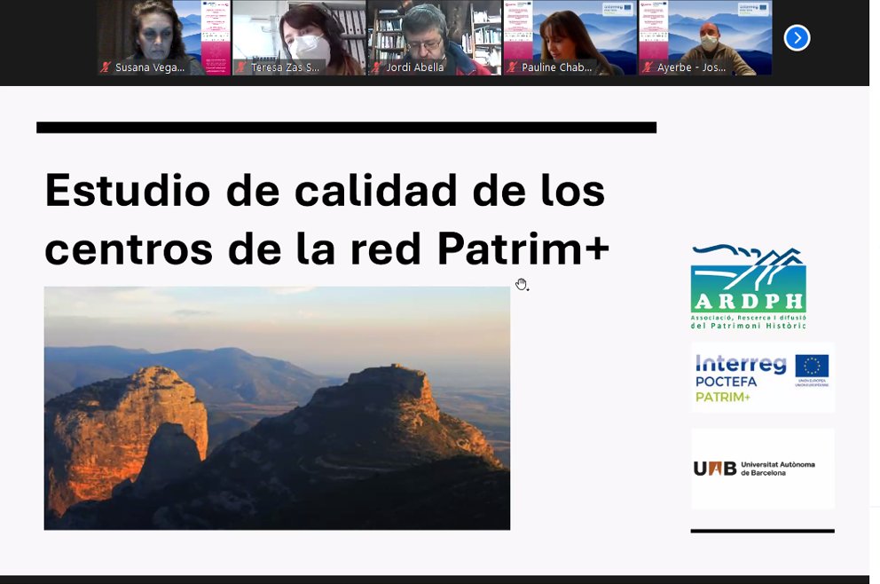 A l'esdeveniment de clausura del projecte <a href="/PatrimPlus/">Patrim</a>  en el qual hem participat. Ara presentació d'estudis de qualitat dels nostres centres per <a href="/claramasriera/">Clara Masriera</a> !
<a href="/UABBarcelona/">Universitat Autònoma de Barcelona</a> <a href="/AyerbeTurismo/">Ayerbe Turismo</a> <a href="/cepapuab/">CEPAP-UAB</a> <a href="/igartubeiti/">Caserío Museo Igartubeiti Baserri Museoa</a> 
#POCTEFA #Patrim
