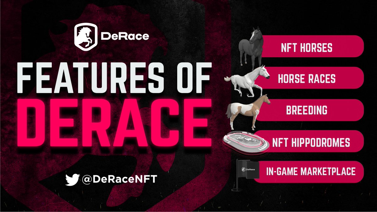 zk_Race's tweet image. ⚡️ Two more major #DeRace #metaverse features are unlocking in #DERCEMBER! ⚡️

🐎 Participate in neck-and-neck races, breed and trade #NFT horses and make profit while doing it: all from the comfort of your home

Better hold on to your saddles because it will be a wild ride! 🤠
