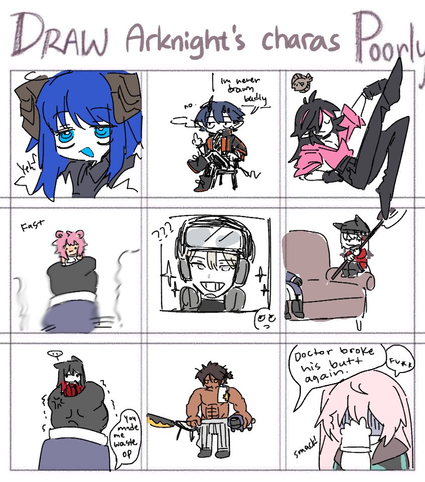 i tried drawing ak characters poorly and mostly by memory 