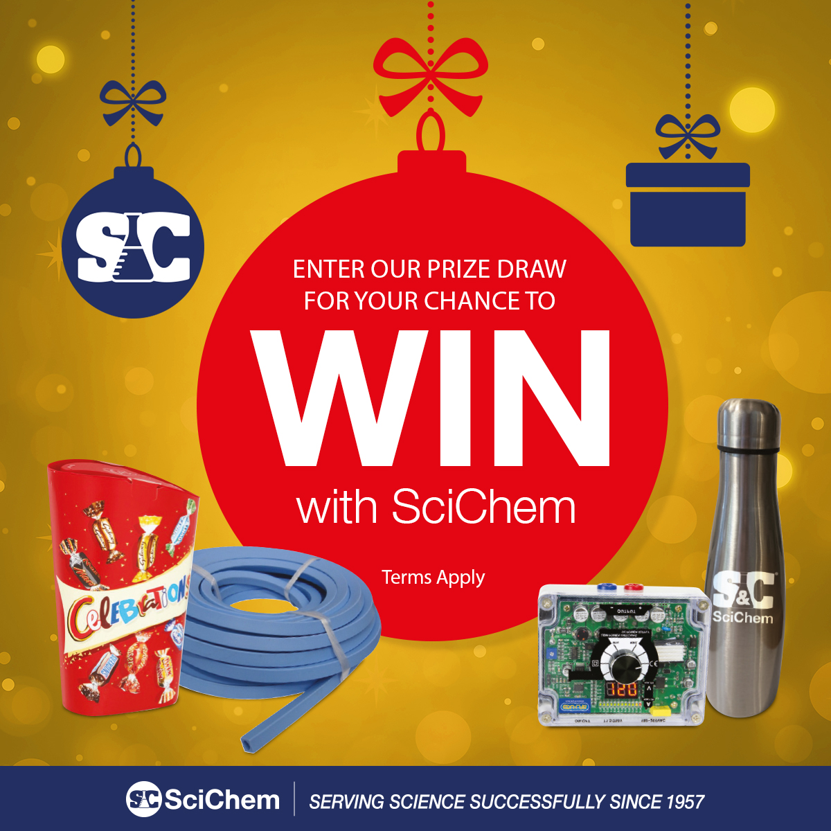 We’re counting down to Christmas with a giveaway! 🎄

To #win a SciChem bundle of goodies, follow &amp; #RT by 23:59 on 12th Dec ‘21 to enter. 

Good luck, UK Only.
T&amp;Cs: Winner will be picked at random from the pooled Twitter &amp; Facebook entries.

#competition #christmas #goodluck