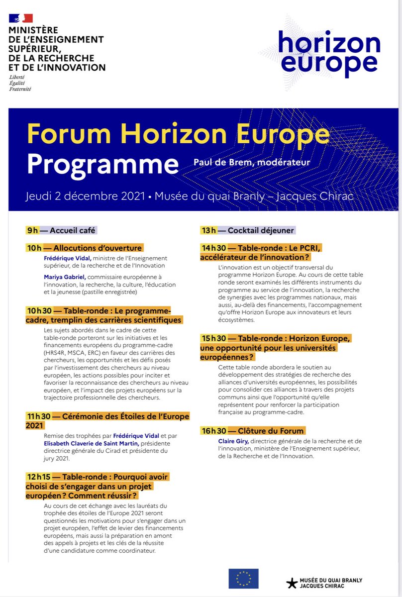 M-One Account Closed (@m_oneproject) on Twitter photo To learn more about Forum <a href="/HorizonEU/">Horizon Europe 🇪🇺</a> organized by <a href="/sup_recherche/">Ministère Enseignement supérieur et Recherche</a> 🇫🇷 and about the european projects <a href="/ERC_Research/">European Research Council (ERC)</a> <a href="/MSCActions/">Marie Skłodowska-Curie Actions</a> @FETFX_EU and research and innovation <a href="/EUScienceInnov/">EU Science & Innovation 🇪🇺</a> consult the program of the day and join us horizon-europe.gouv.fr/forum-horizon-… To learn more about Forum <a href="/HorizonEU/">Horizon Europe 🇪🇺</a> organized by <a href="/sup_recherche/">Ministère Enseignement supérieur et Recherche</a> 🇫🇷 and about the european projects <a href="/ERC_Research/">European Research Council (ERC)</a> <a href="/MSCActions/">Marie Skłodowska-Curie Actions</a> @FETFX_EU and research and innovation <a href="/EUScienceInnov/">EU Science & Innovation 🇪🇺</a> consult the program of the day and join us horizon-europe.gouv.fr/forum-horizon-…