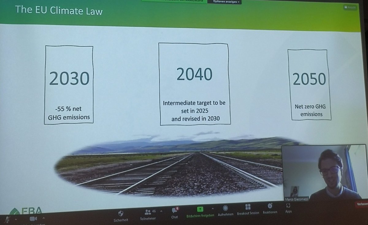 #EffiSludge closing event. "2050 is the EU deadline for #NetZeroEmissions. How to get there? First a - 55% by 2030 with an important role played by transport sector and paper industry" by Marco Giacomazzi <a href="/European_Biogas/">European Biogas EBA</a>