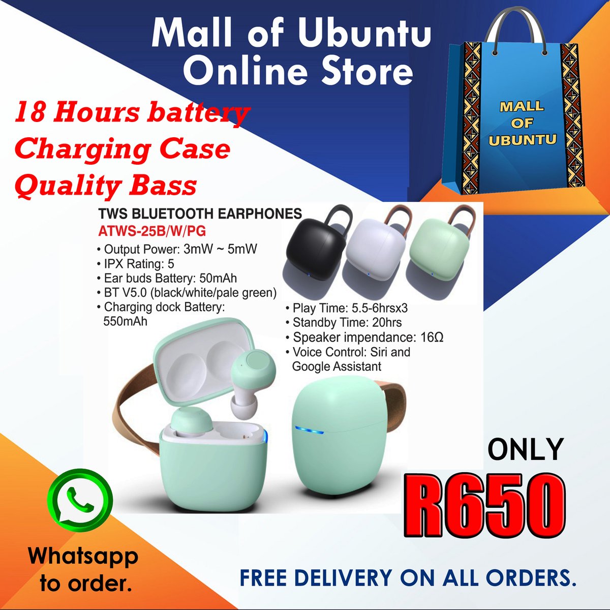 mallofubuntu's tweet photo. Get all your groceries, fruit and veg from us. #freedelivery ALWAYS, No extra service fees. Order now via chatshopping, Whatsapp 078 294 9228 @Solphendukaa and quit long queues this festive season. Gauteng's cheapest online store! https://t.co/v5Wivkgfj9
