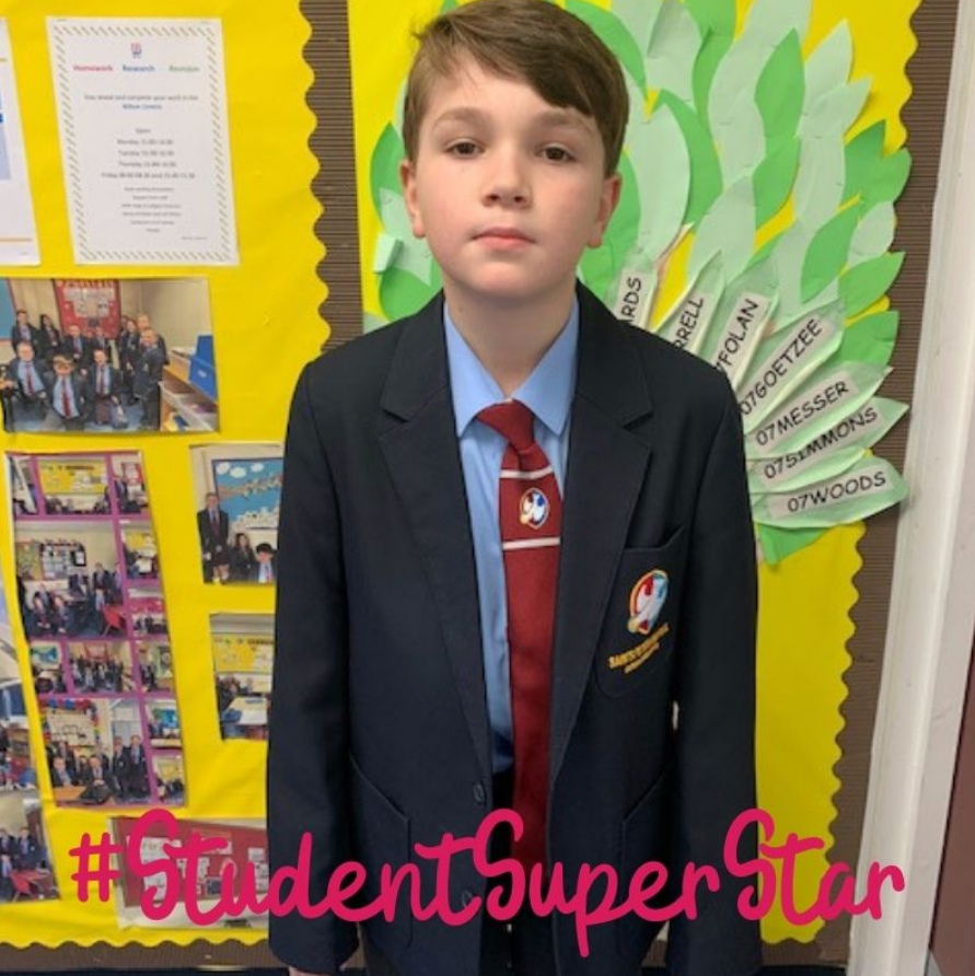 StsPnP's tweet photo. The latest Student Super Star is Ollie T in Year 7.
Progress Leader Mr Sharp said: “I am very proud of Ollie and how hard he works and how well he has settled into P+P.”
Read more from Mr Sharp on Facebook https://t.co/ORpzEySbXI
❤️💛💙
#BePandP #StudentSuperStar https://t.co/o2nPrxLENn