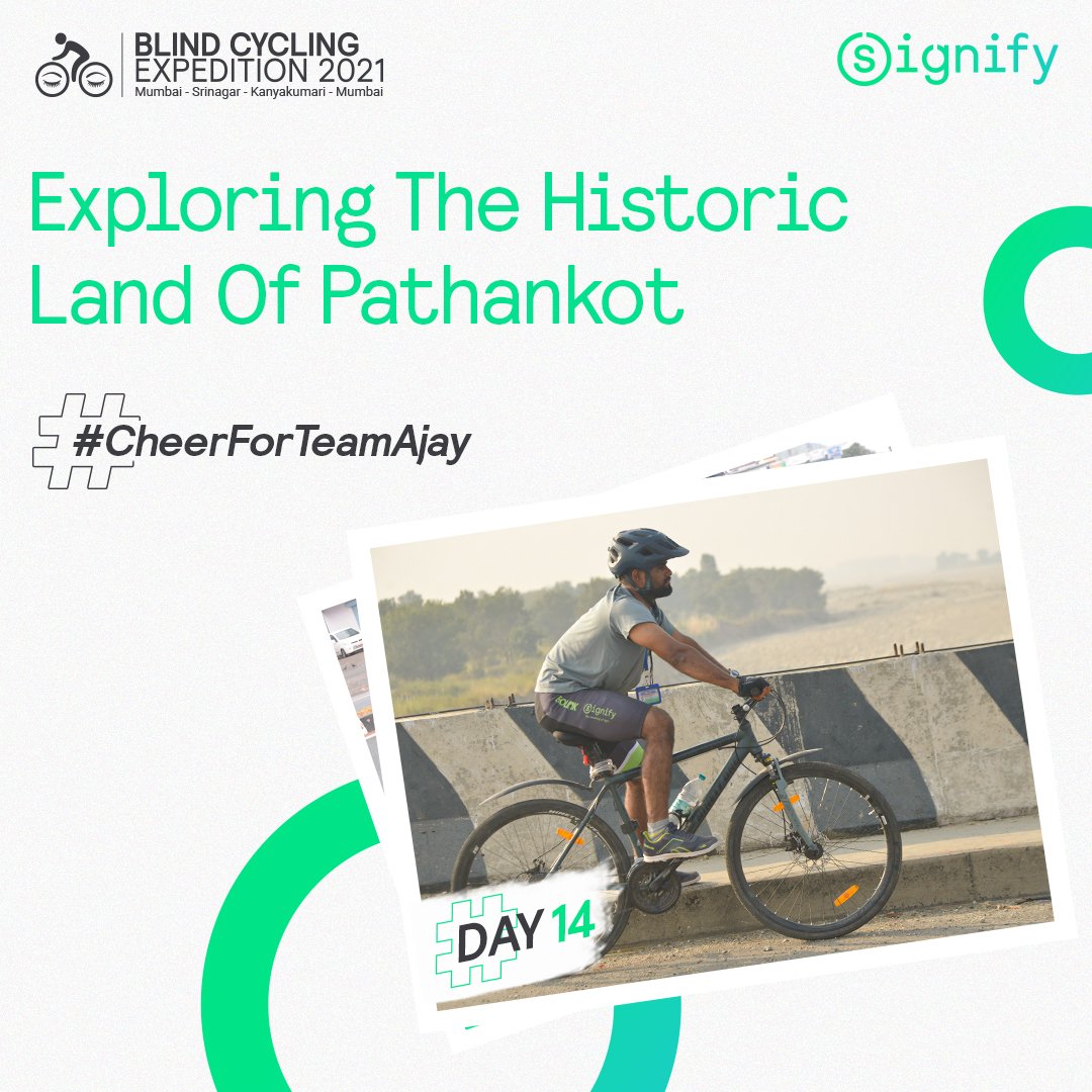 PhilipsLightIND's tweet photo. #TeamAjay had the time of their lives experiencing the beautiful culture of Kashmir. They then spread the initiative of #RoadSafety in Pathankot, it was like a dream!
Catch all the exciting updates, here: https://t.co/LosSLBI1lu
#CheerForTeamAjay #BlindCyclingExpedition https://t.co/KsqeljUK1W