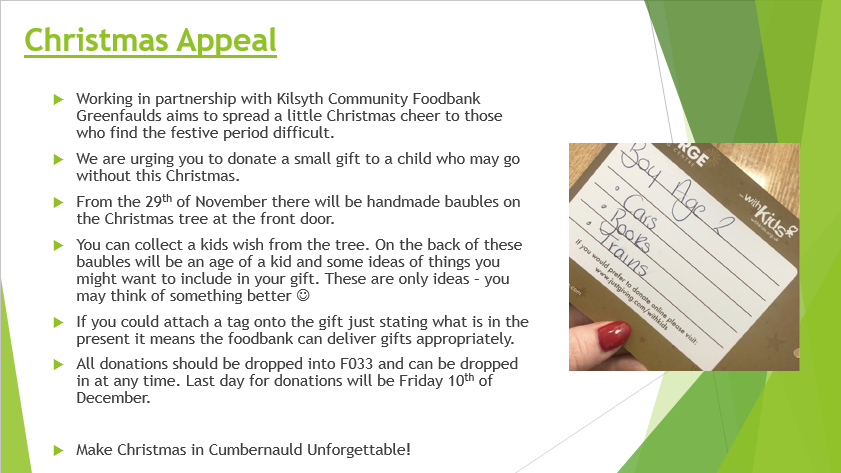 social_ghs's tweet photo. Greenfaulds gift giving tree is back for 2021. All donations can be handed in to Miss Paterson in F033 up until the 10th of December. https://t.co/sUGNb3Y6WB