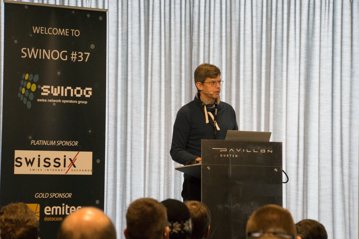 swinog's tweet photo. Eduard Blenkers from Kantonale Verwaltung Aargau  on „Evaluating a DNS Servers value in a DDoS attack“ #swinog37 #ddos #swinog #dns https://t.co/fDTGE7NvsI