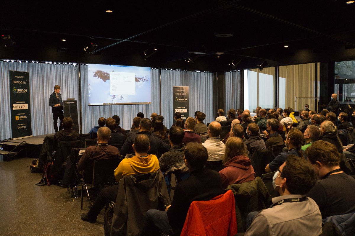swinog's tweet photo. Eduard Blenkers from Kantonale Verwaltung Aargau  on „Evaluating a DNS Servers value in a DDoS attack“ #swinog37 #ddos #swinog #dns https://t.co/fDTGE7NvsI