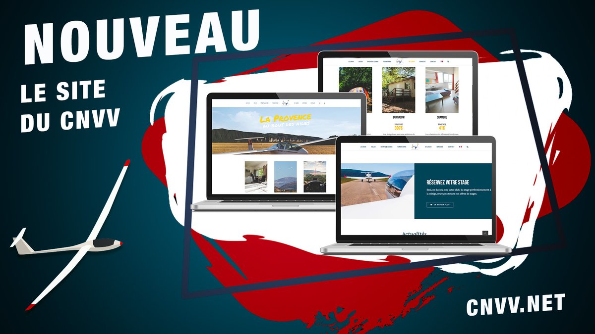 CNVV_SAINTAUBAN's tweet photo. Le site du CNVV fait peau neuve ! 

Découvrez vite notre nouveau site internet, + simple, + pratique, + inspirant ! 
Rendez-vous sur https://t.co/89fgRqBv7n ! 

#cnvv #planeur #volenplaneur #volavoile #site #nouveauté #news https://t.co/QLxHKYRWbw