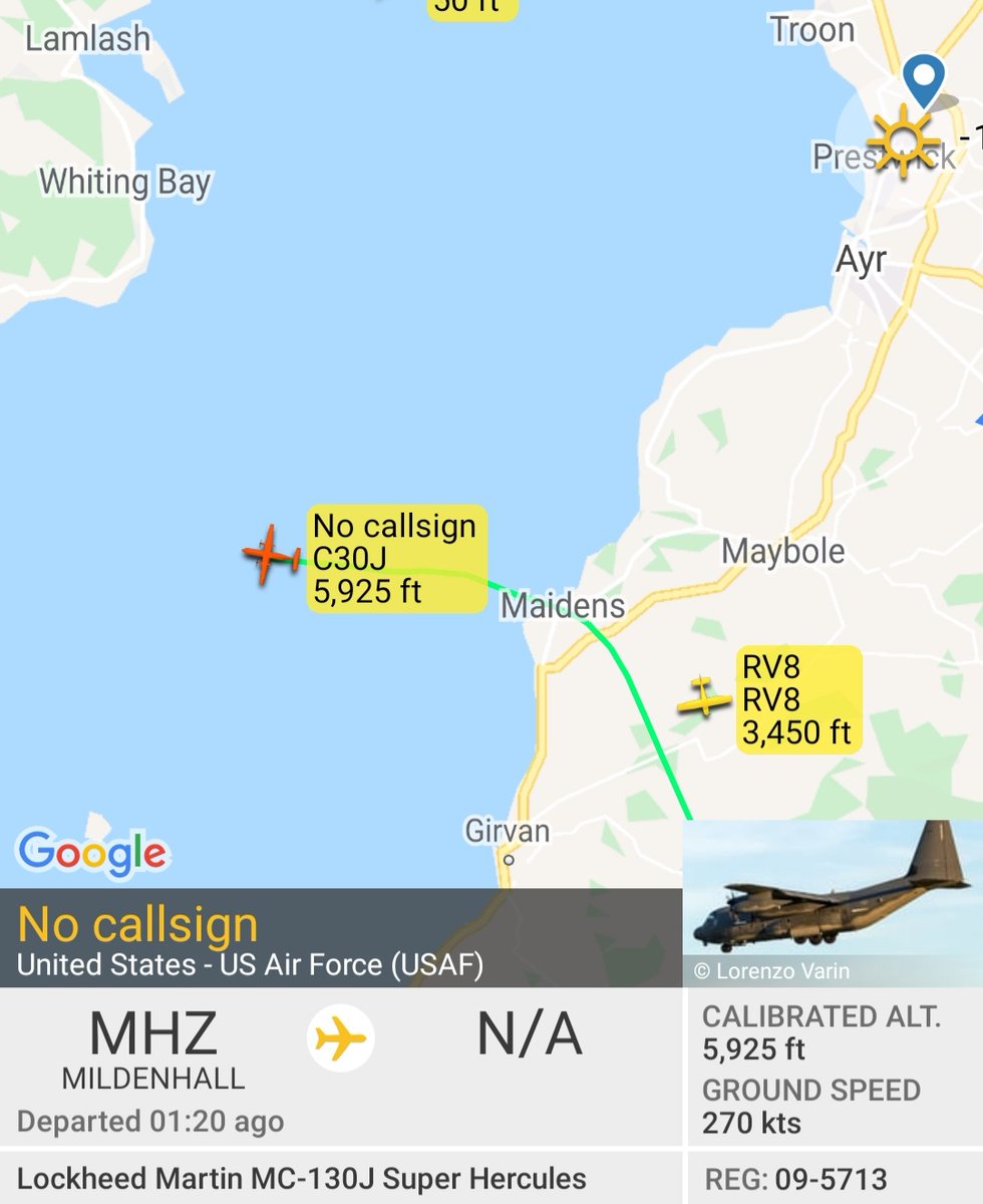 BloodyPolitics's tweet photo. USAF Super Hercules C130 #STRIX67 playing out over the Firth of Clyde.
#avgeek https://t.co/kL39UFDXtQ