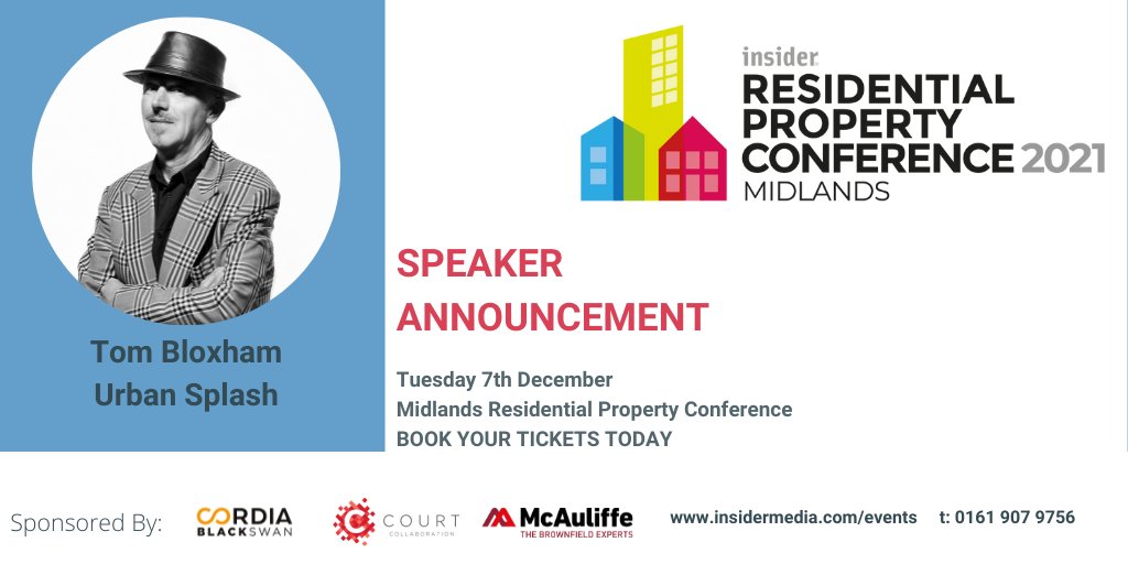 insiderwestmids's tweet photo. Join us next Tuesday at the Midlands Residential Property Conference where we will hear from Tom Bloxham, Chairman and Founder of Urban Splash - Book your ticket <<https://t.co/0i88AVnuCZ>> #midsresi #property #HousingCrisis #midlandsproperty #partnerships https://t.co/bKmUEBKys1