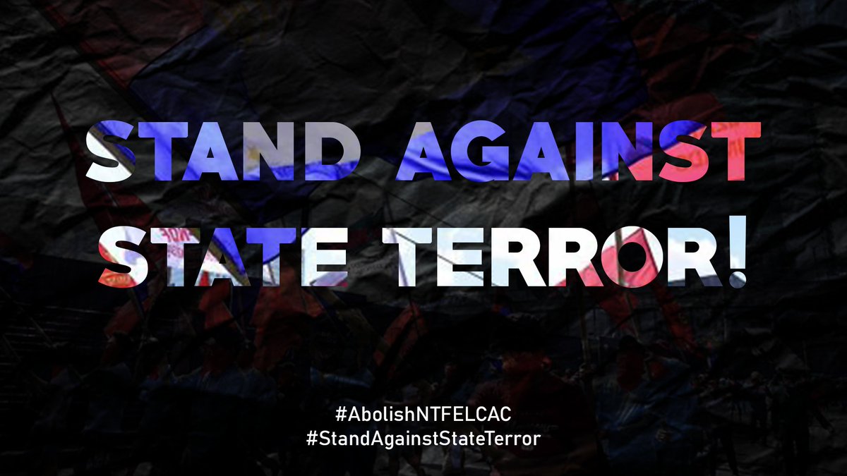 UPCMCFSTKonse's tweet photo. The UP CMC FST Konse stands with the people's call to abolish NTF-ELCAC!

It is mandated to suppress basic human rights rather than address the roots of armed conflict. Together, let’s hold the line against state terror!

#AbolishNTFELCAC 
#StandAgainstStateTerror https://t.co/XSwikRh29T