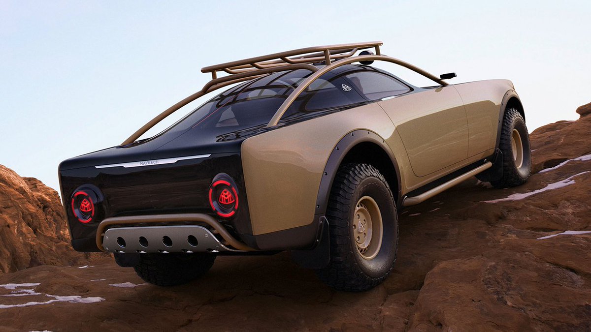 carwowuk's tweet photo. This wild, rugged off-roader is called the Project MAYBACH! It's a 2-seater EV that comes equipped with skid plates &amp; a roll-cage... 

Just what you need if you're buying a Maybach, right? 👀 https://t.co/Hyz43rZCna