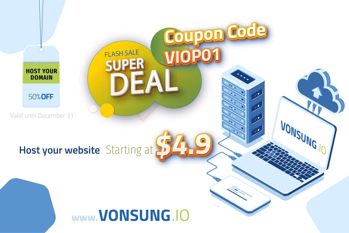 We are giving a 50% discount for web hosting services. Host your website with us, starting at $4.9
Coupon code: VIOP01
vonsung.io