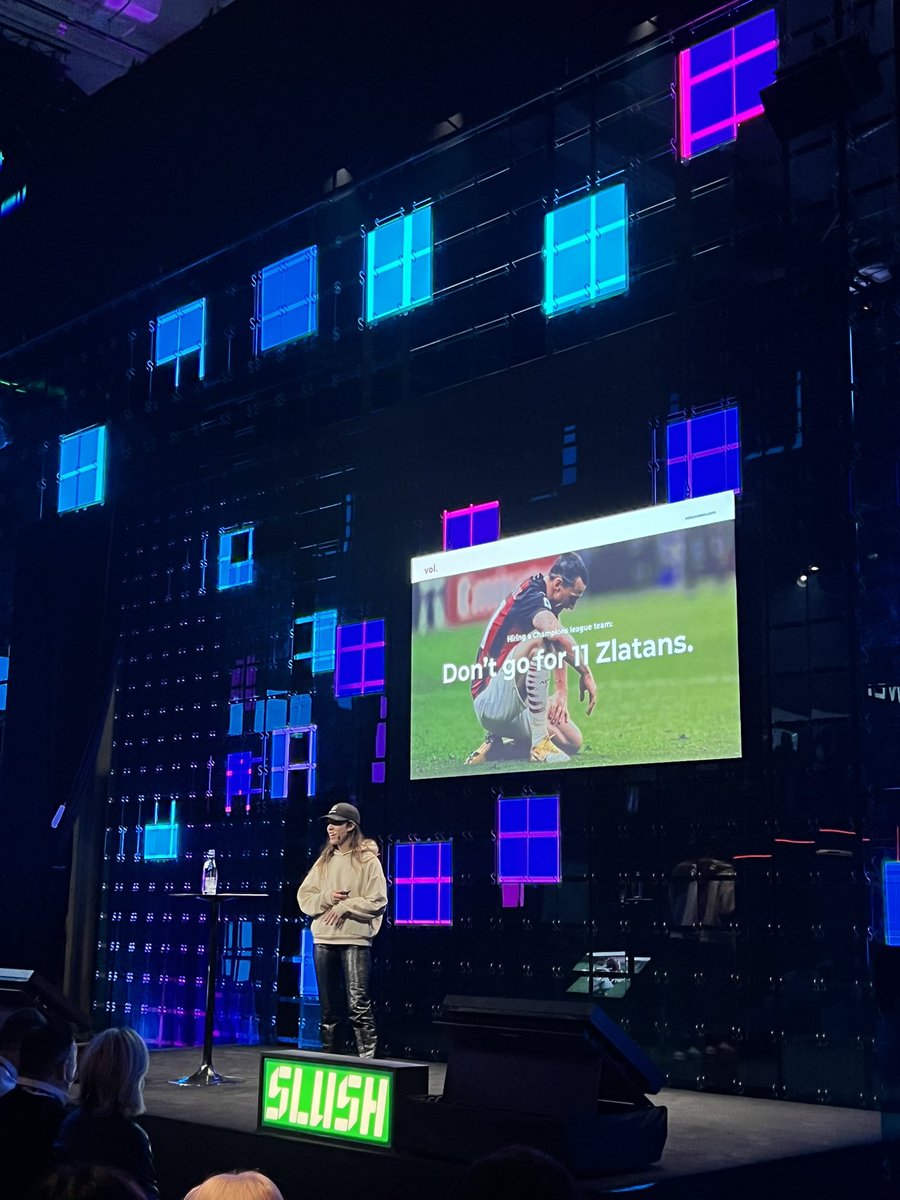 Caroline Hjelm, VP of Growth from Voi “You can’t hire 11 Zlatans”. Remember that when building a winning team💡#winningteam #recruitment