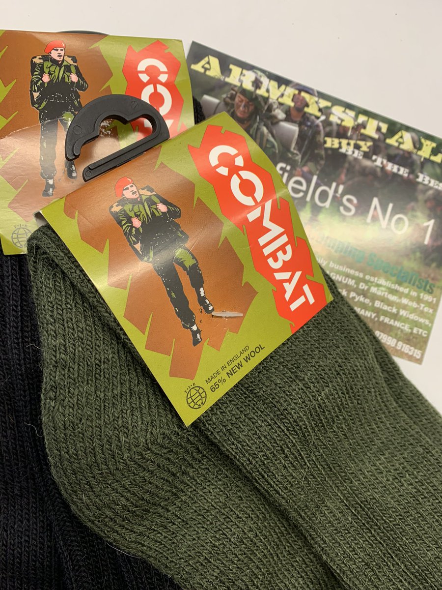 armystall's tweet photo. FJ Bamkin Combat Socks at Armystall. This retro sock was the no1 seller as Bamkins were suppliers to the MOD for many years. #retro #combatsocks #bamkin #fjbamkin #Military #combat #socks #footwear https://t.co/SvK0DQDZXk
