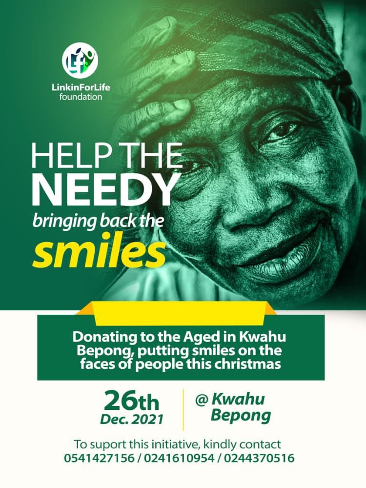ForLinkin's tweet photo. PUBLIC NOTICE:

As part of the missions of The LinkinForLife Foundation (@LinkinForLife_F ) shall be donating to aged people in Kwahu-Bepong.

The foundation is set to touch lives and bring smiles on the faces of the aged this festive season.

Merry Christmas from LinkinForLife🎄 https://t.co/MGjpQdrakK
