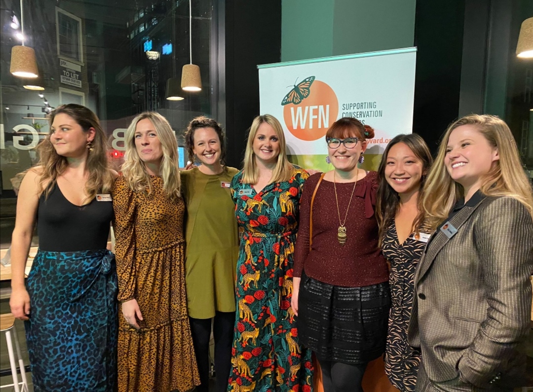 JuliaMigne's tweet photo. .@SofiaAtSea and I had a blast yesterday representing @ConservOptimism at the #WFNNextGen ‘Jingle in the Jungle’ event! Shout out to the @WhitleyAwards team for organising such a fun event. 👏 We met loads of cool people there and I'm definitely in the festive mood now!🎄 https://t.co/4GfWGNQXuH