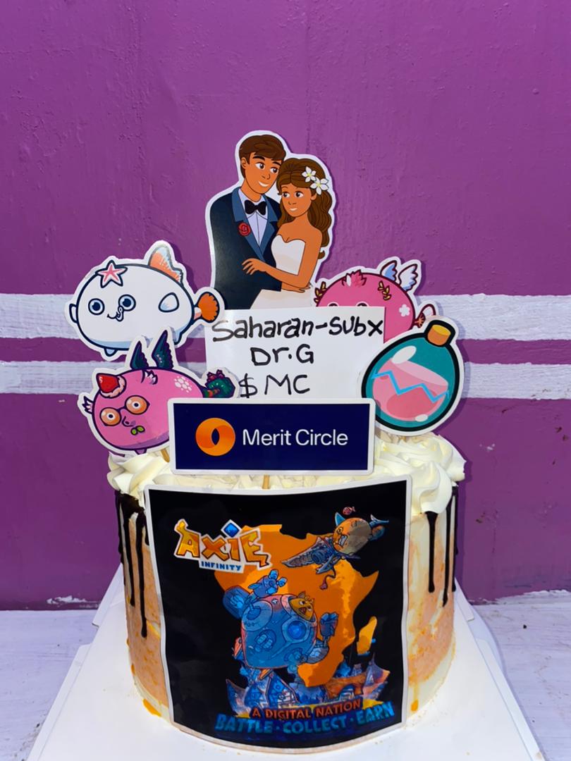 I guess I'd be eating some cake too 😋😂
Thanks to <a href="/tpercent10/">Ten Percent</a> for the cake, scholars doing the needful 🔥
_
<a href="/MeritCircle_IO/">You are looking for Beam</a>  $MC #AxieAfrica <a href="/AxieInfinity/">Axie Infinity</a> #Lunacia #wedding